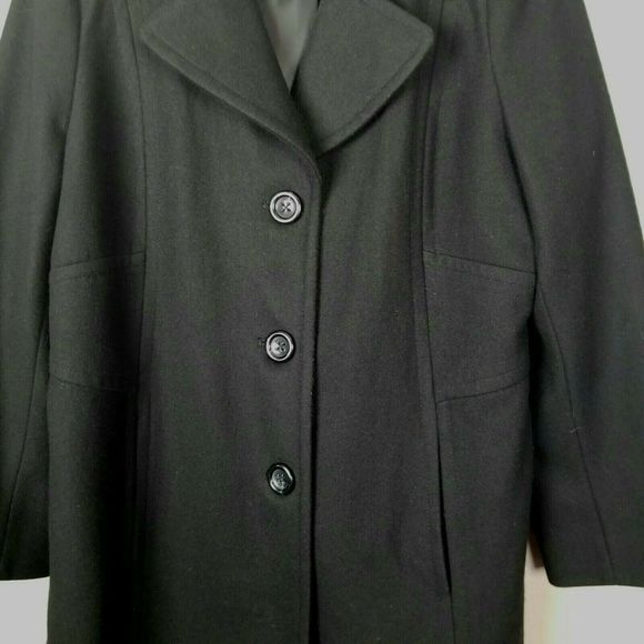 Talbots Black Button Front LIghtweight Jacket SP - Picture 3 of 6
